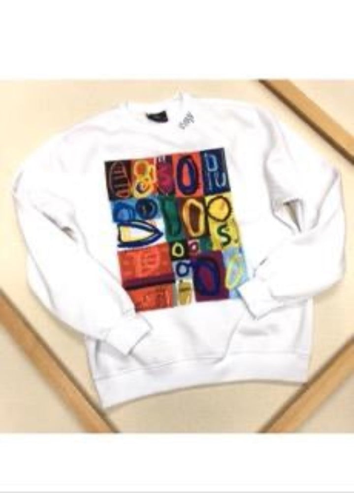 Painting Art Fleece Sweatshirt White
