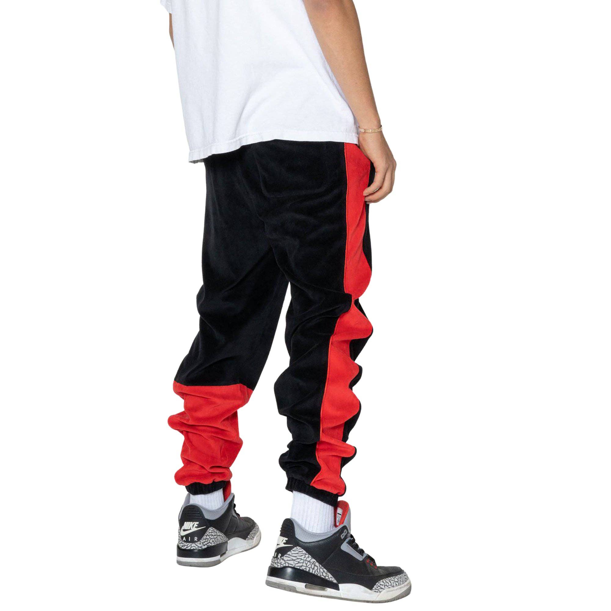 Blank State Men's Velour Team Pants in Black: