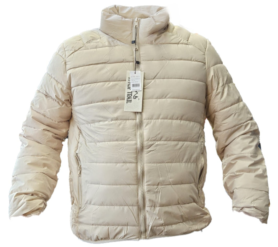 Men Microfiber Puffer Jacket Cream