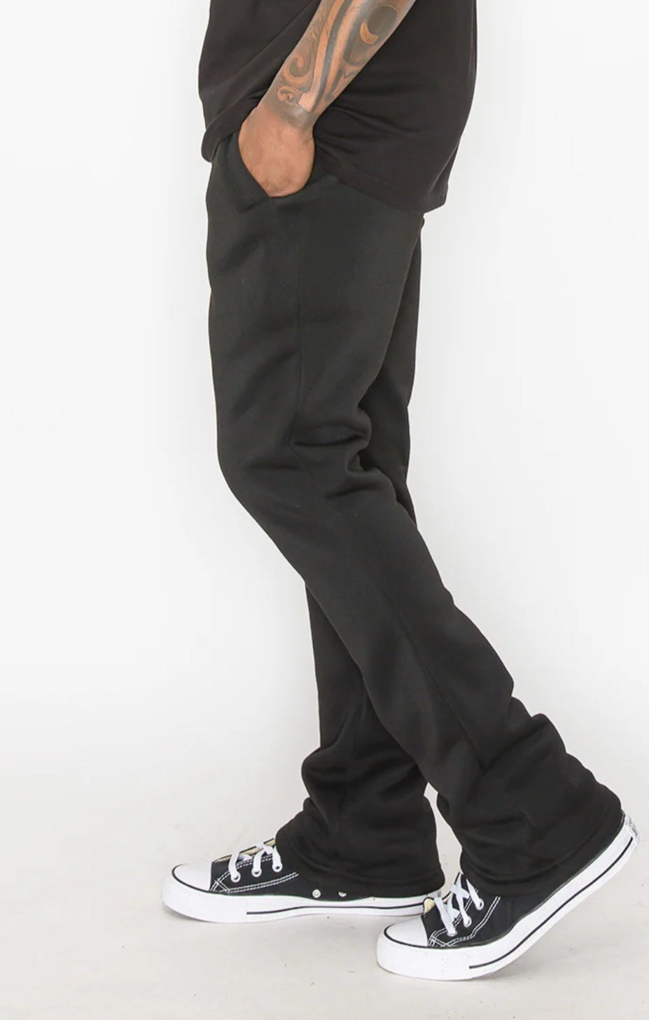 Men Flared Fleece Pants