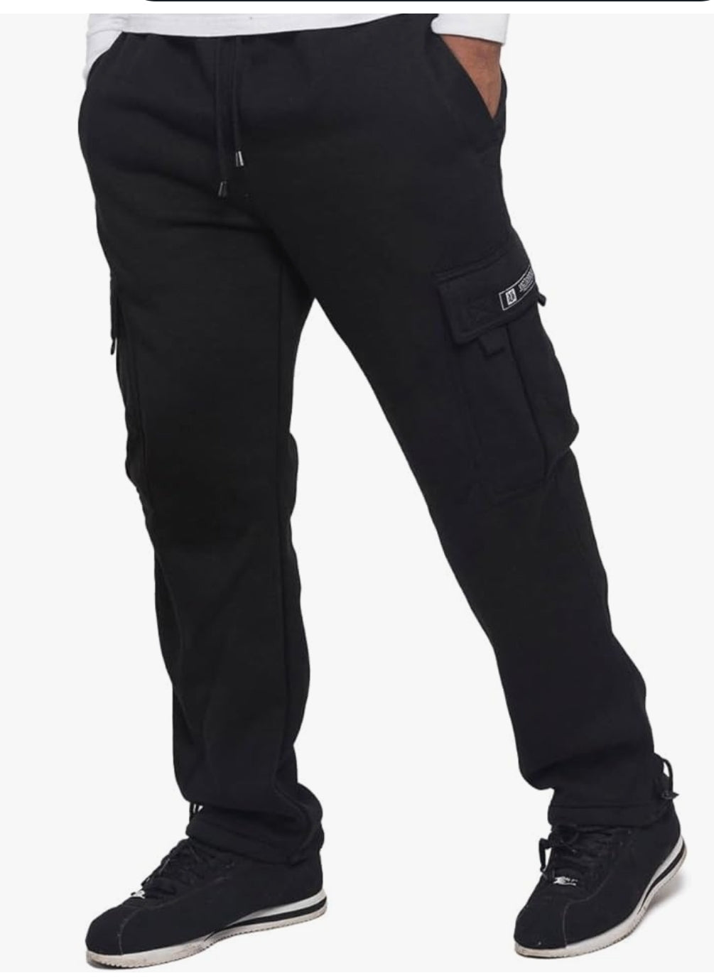 Men Fleece Heavyweight Cargo Sweatpants