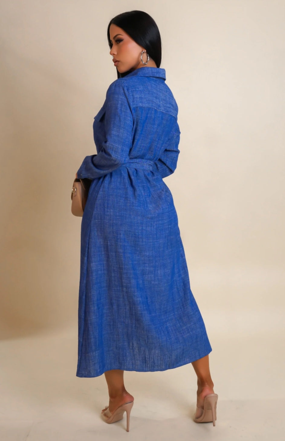 For Love Midi Dress - Blue