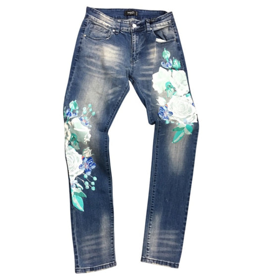 Floral Denim Jeans