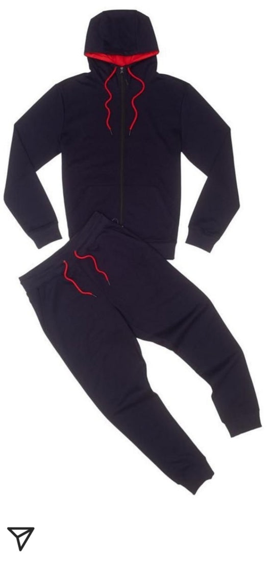 Republic Collection Tracksuit Black/Red Accents
